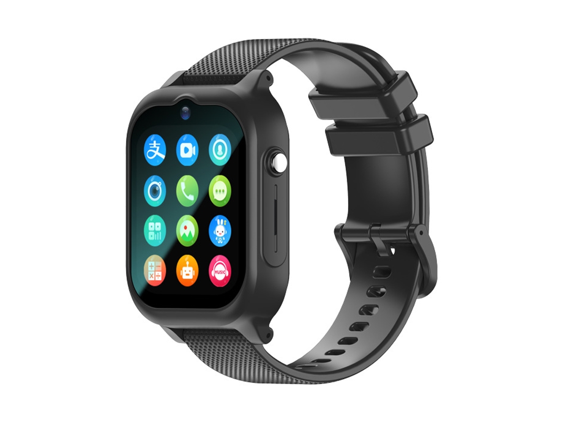 Reloj Con Teléfono 4g (negro), Estilo Banda Para El Cuello, Doble Uso Para Pagos, Posicionamiento E Inserción De Tarjeta Sim.