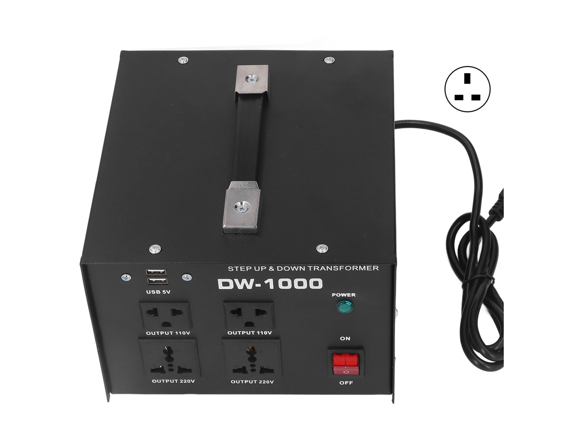 Transformador de CA de 1000 W con protección múltiple en cobre puro. Convertidor de voltaje.