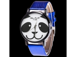 Reloj De Pulsera De Cuarzo Con Correa De Cuero Pu Patrón Panda Moda Zhoulianfa Azul Unisex