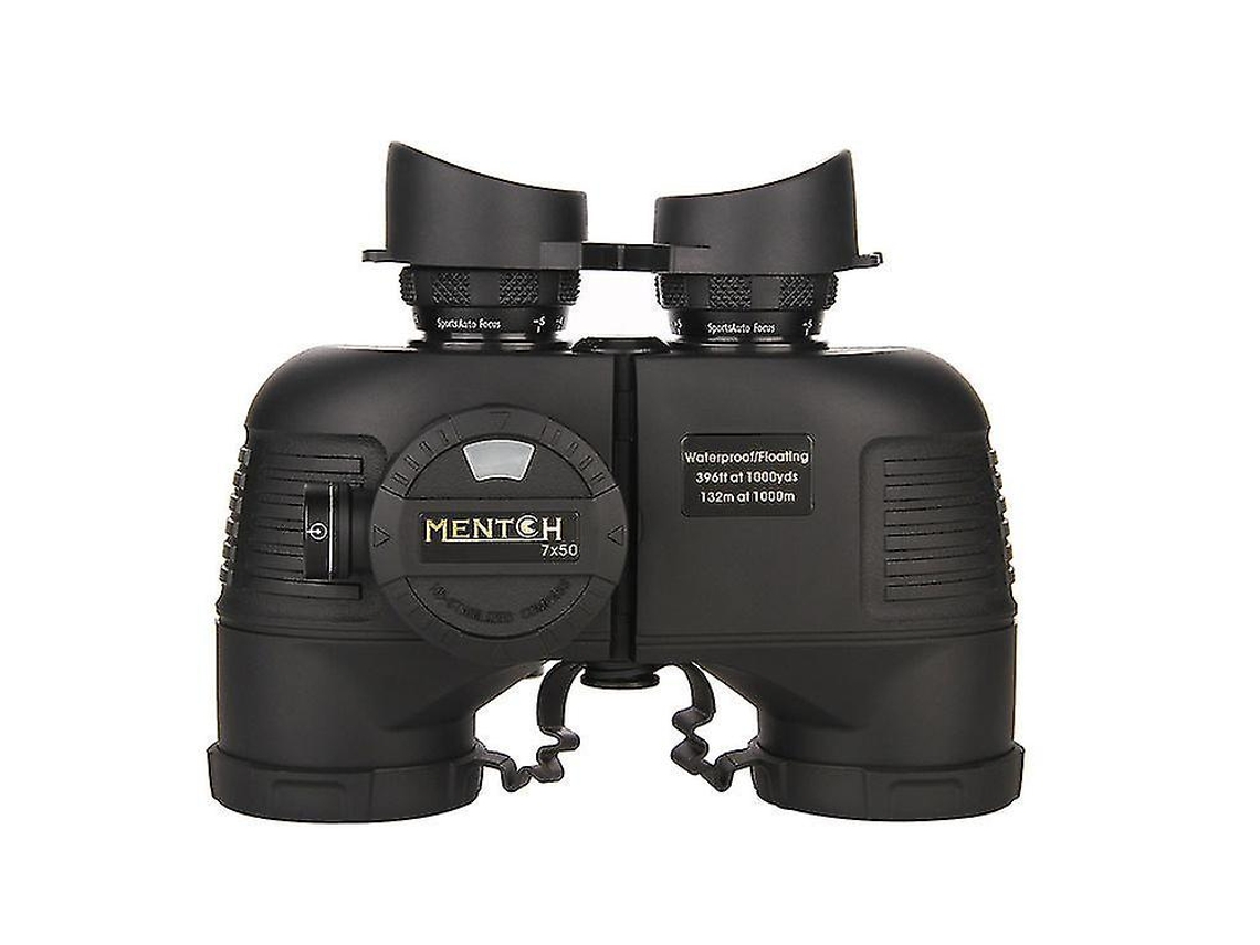Binoculares marinos militares 7x50 HD IP68 con telémetro interno y brújula, para caza acuática, aves y barcos, color negro. Bestvite