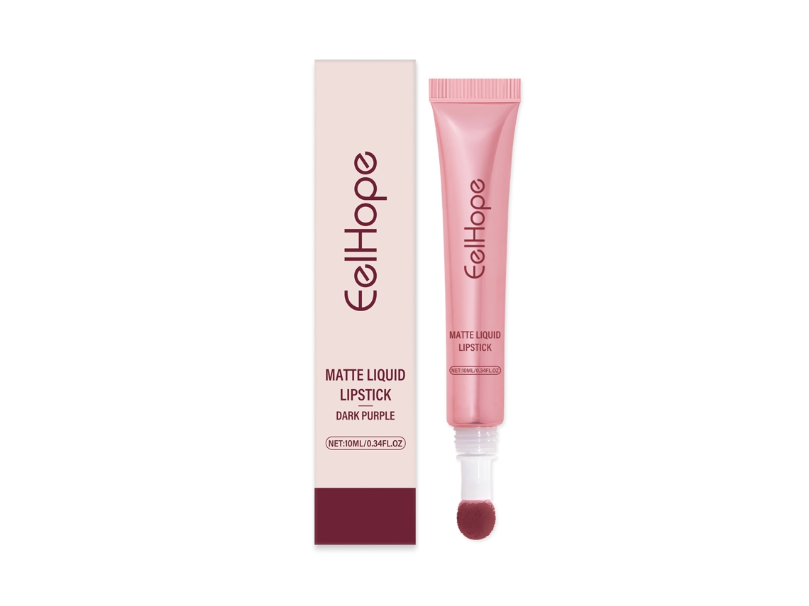 Labial líquido mate morado oscuro
