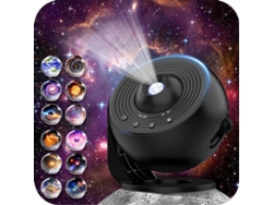 Proyector Galaxy para dormitorio, versión Pro, proyector de estrellas con disco de película mejorado para niños, 12 en 1 (negro)