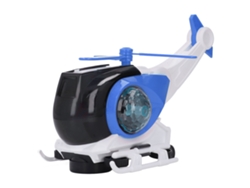 Dan26-juguete De Avión Transformador Eléctrico Con Luces Y Música Modelo Helicóptero Giratorio Para Niños Mayores De 1 Año Azul