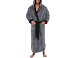 Traje De Baño Largo De Felpa Para Hombre Con Capucha Y Camisón