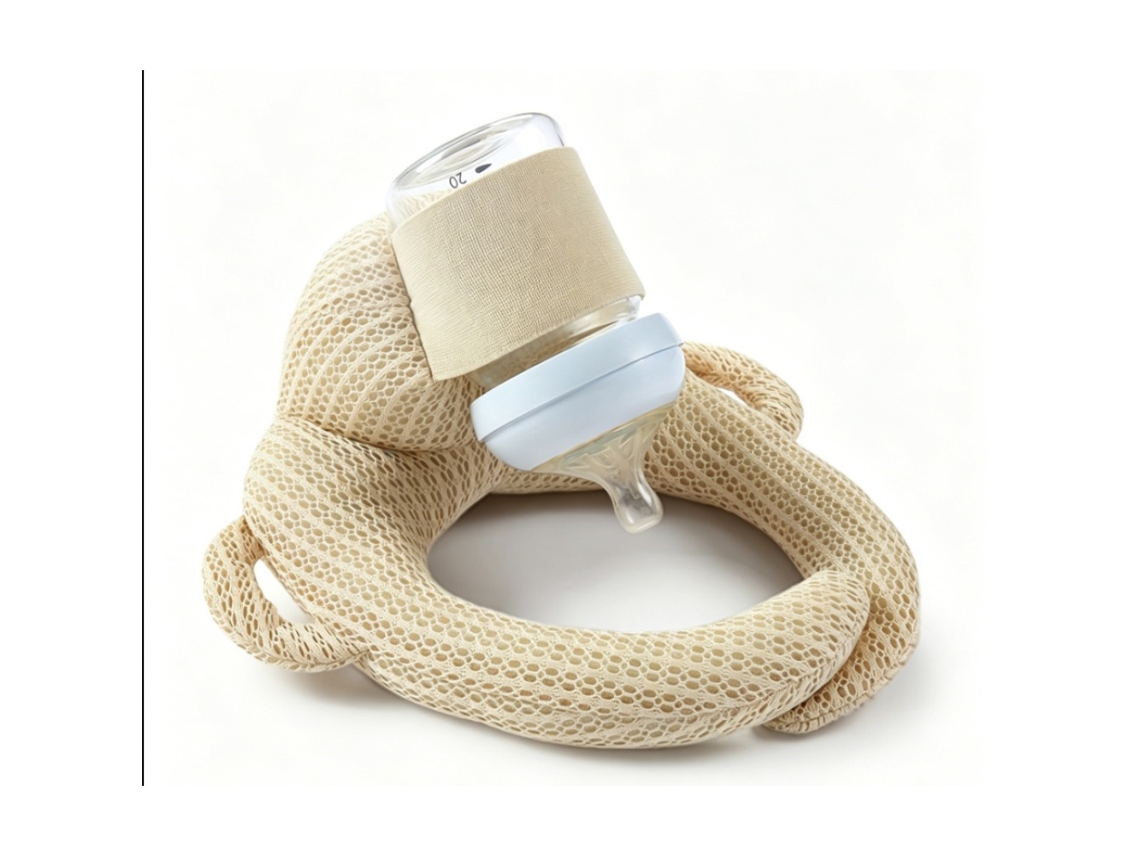 Soporte Para Biberones Fijo Y Manos Libres, Con Apoyo Para La Lactancia, Transpirable, Color Beige. Czhhmart