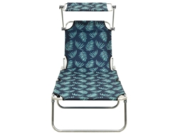 Maison Exclusive - Tumbona Plegable Con Toldo Aluminio Estampado De Hojas