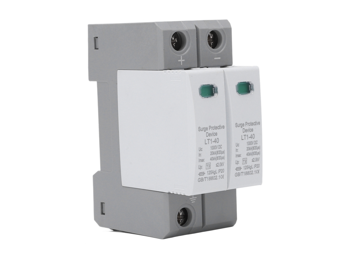 Protector Contra Sobretensiones De Cc Modular 2p 40ka 1000v Ignífugo Para Energía Fotovoltaica