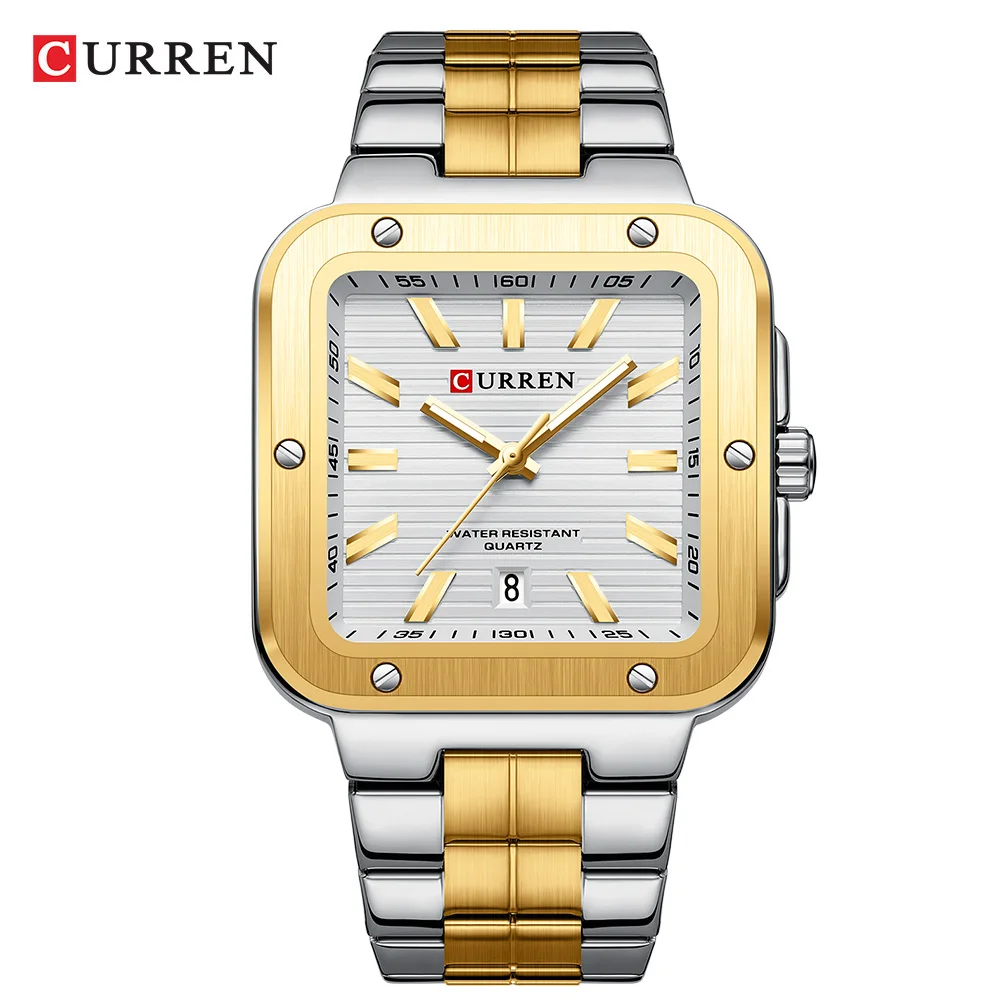 Reloj Para Hombre, Acero Inoxidable Resistente Al Agua, Con Visualización De Fecha Y Día.