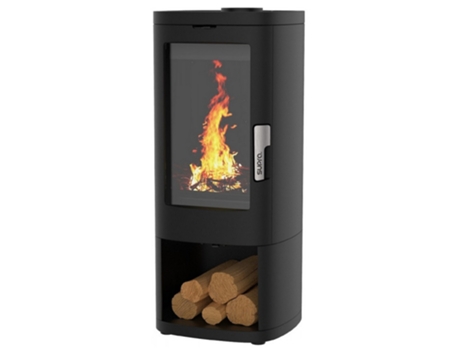 Estufa de leña de hierro fundido negro de 11,5 kw. FR9016200B - SUPRA