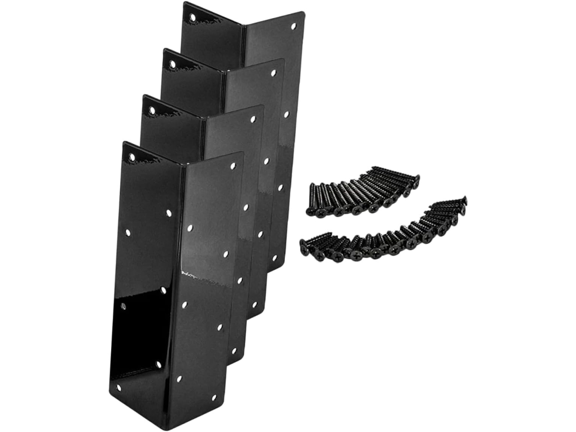 Juego de 4 soportes angulares reforzados para estantes, montaje de camas elevadas y SFUSHOS