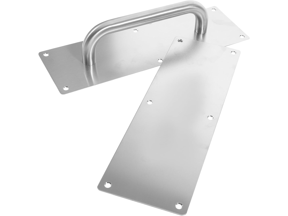 Manilla De Puerta Corredera De Acero Inoxidable Cepillado Con Sistema De Apertura Por Presión, Accesorio Para Centros Comerciales.