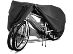 Capa impermeável e respirável Omni-Deck para bicicletas, em tecido 210D, com ilhós para cadeado, protege 2 bicicletas de montanha e de estrada para uso externo.