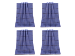 Conjunto de Toallas de Manos NEVEANCE Secamanos Absorbente Baño Manos Rostro Gimnasio Algodón Azul - 4pcs (33x73cm)