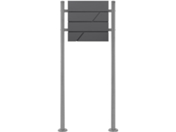 Caja de Correo ML-DESIGN con Compartimiento para Periódicos (Antracita - 37x11x37 cm)