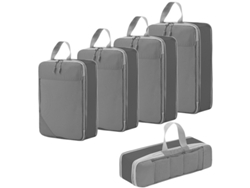 Juego De Organización De Clasificación De Ropa De 5 Piezas, Cubos De Embalaje De Compresión Para Viajes Que Ahorran Espacio CHRUI Grey