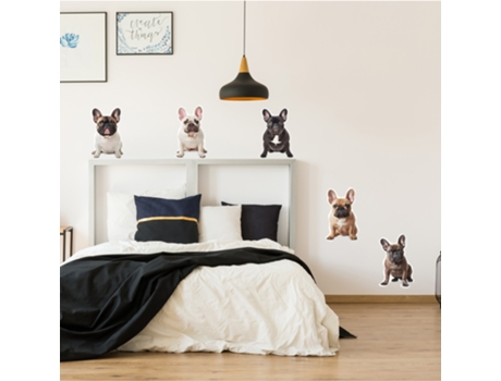 Adhesivo para Azulejos o Baldosas PLAGE Bulldog Francés Sentado Muy Agradable Tendencia 68 cm X 48 cm