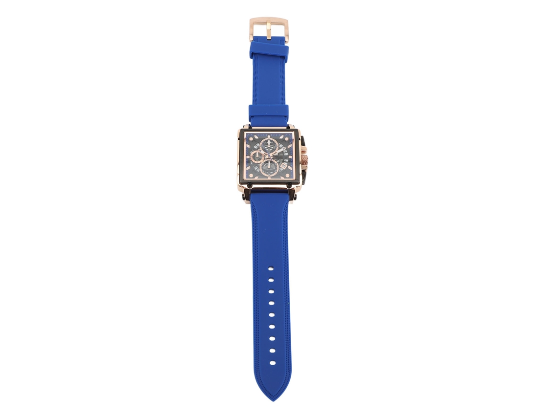 Reloj Cronógrafo De Cuarzo Azul Para Hombre