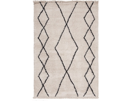 Alfombra Bedoun Peluda de Estilo Bereber NOVATREND (60x120 cm)