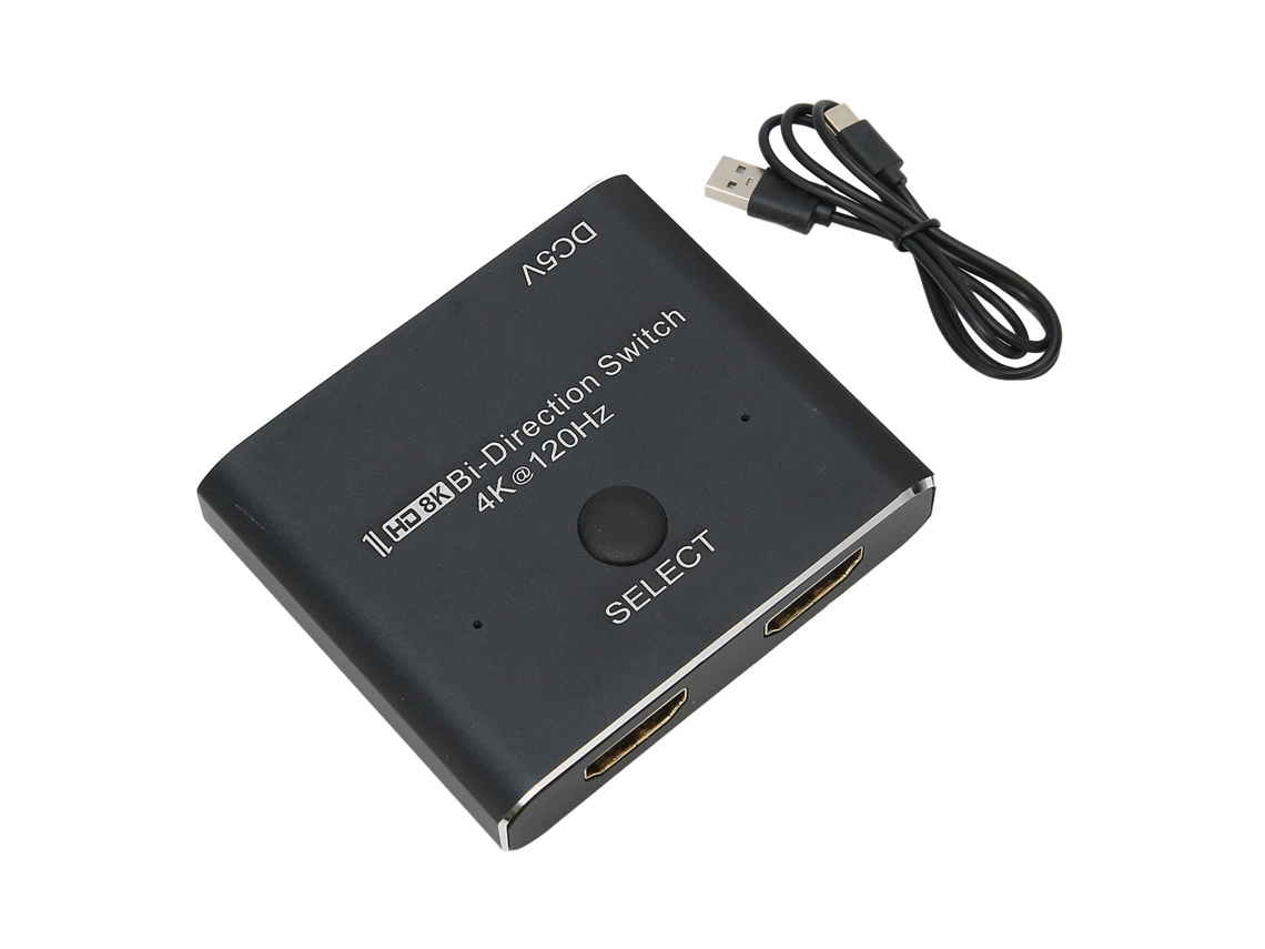 Comutador Bidirecional Hdmi 8k 60hz 2 Entradas 1 Saída/1 Entrada 2 Saídas Para Ps5 Xbox Series X Tv