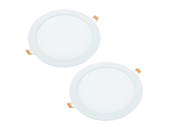 Set 2 Lámparas de Techo JANDEI LED Downlight Redondo (18W - Luz Blanca Neutra - 4200K)