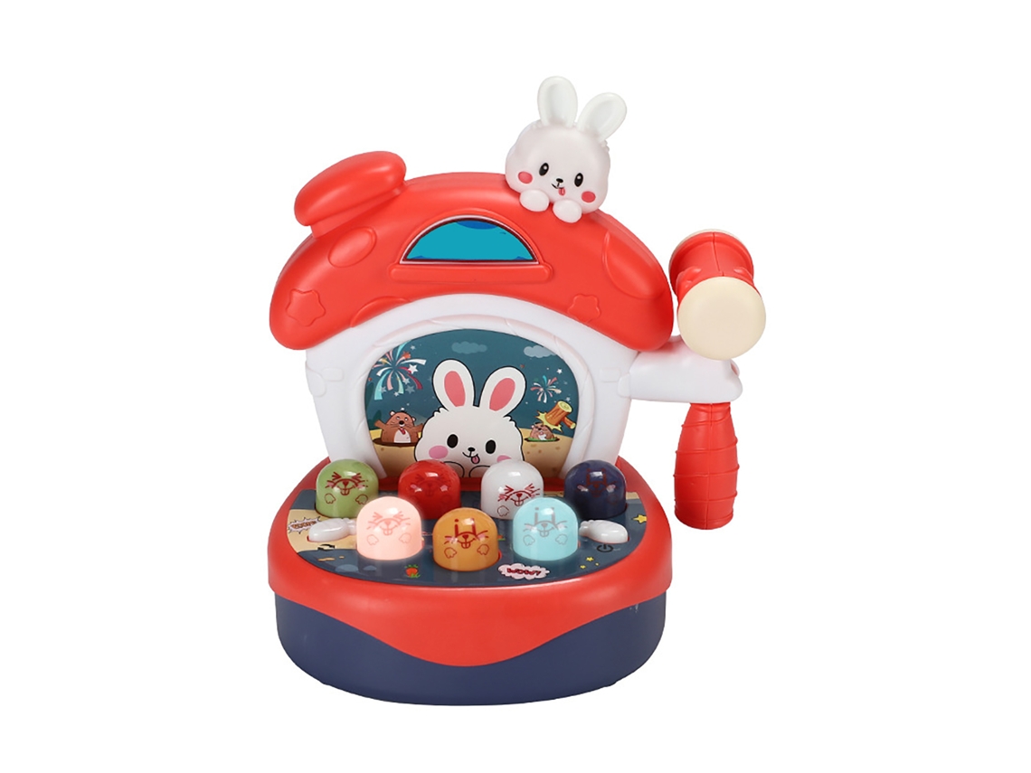Juguetes de martillazos: pequeños martillos, banco para golpear, peonza y juguetes musicales para niños.