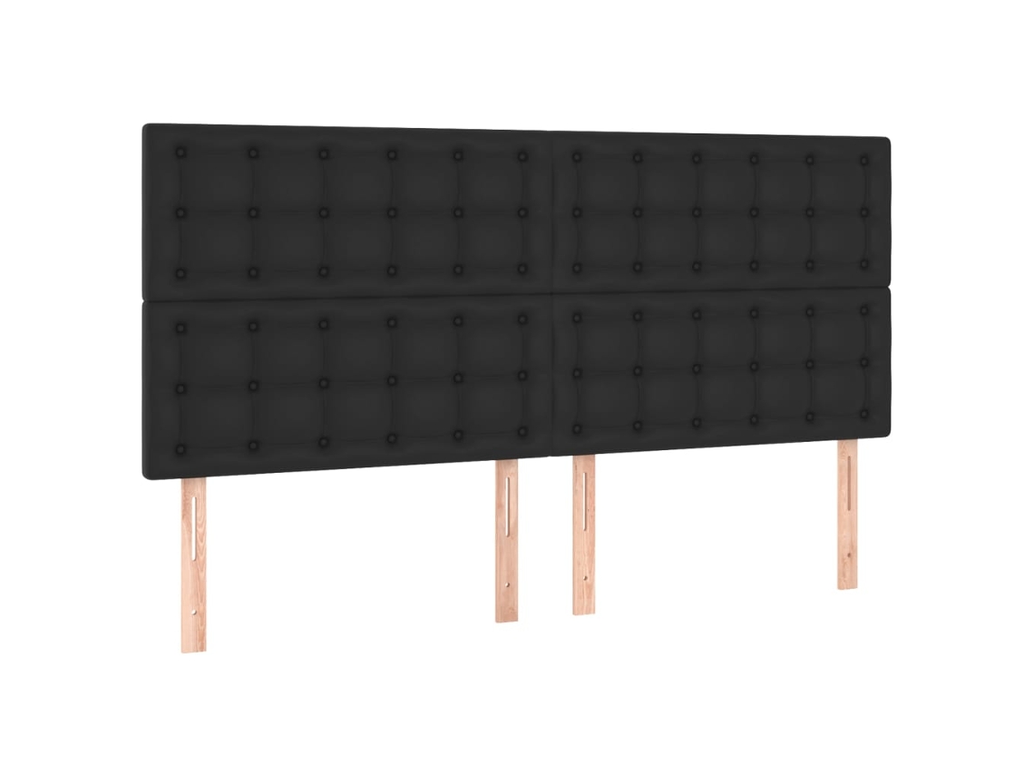 Maison Exclusive - Cabecero De Cama Negro 180x5x118/128 Cm Piel Sintética