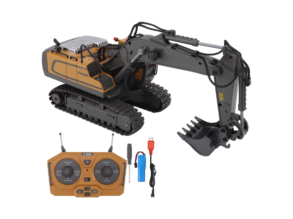 Escavadeira Rebe Rc Escala 1/20 11 Canais 2.4g Mhz Brinquedo de Veículo de Construção para Crianças BC1043