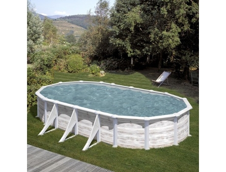 Piscina de Acero GRE Imitacion Nordico (730x375x120 cm)