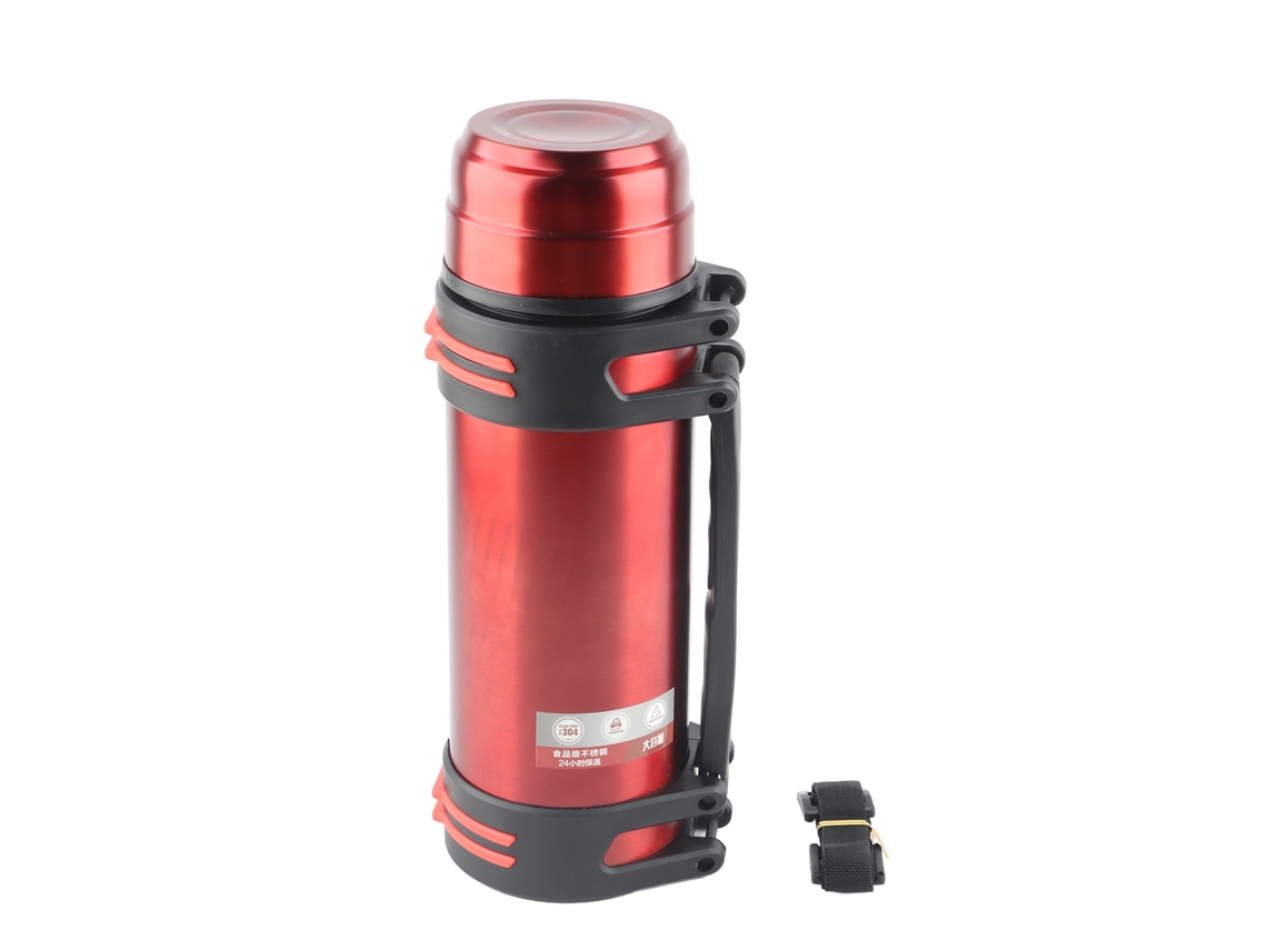 Botella Térmica De Acero Inoxidable De 2 Litros Con Aislamiento Al Vacío (68 Oz), Con Asa Y Correa Para Actividades Al Aire Libre.