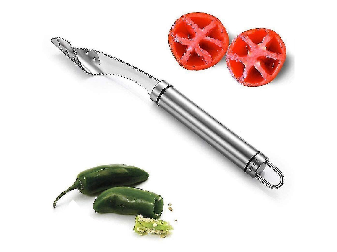 Herramienta Para Quitar Semillas De Chiles Acero Inoxidable Eliminador De Corazón Para Jalapeños Y Pimientos