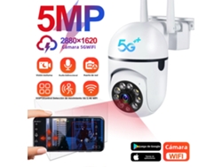 Cámara De Seguridad Ip Ptz Wifi 5g De 5mp, Visión Nocturna Y En Color, Resistente Al Agua.