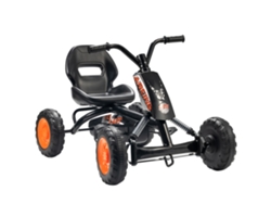 Kart de pedales infantil, marcha adelante y atrás, de 2 a 5 años, negro, 84x54x56