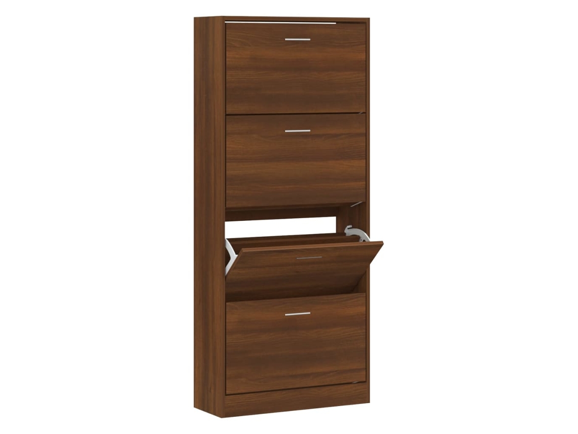 Zapatero en roble marrón, MAISON EXCLUSIVE, 63x24x147 cm