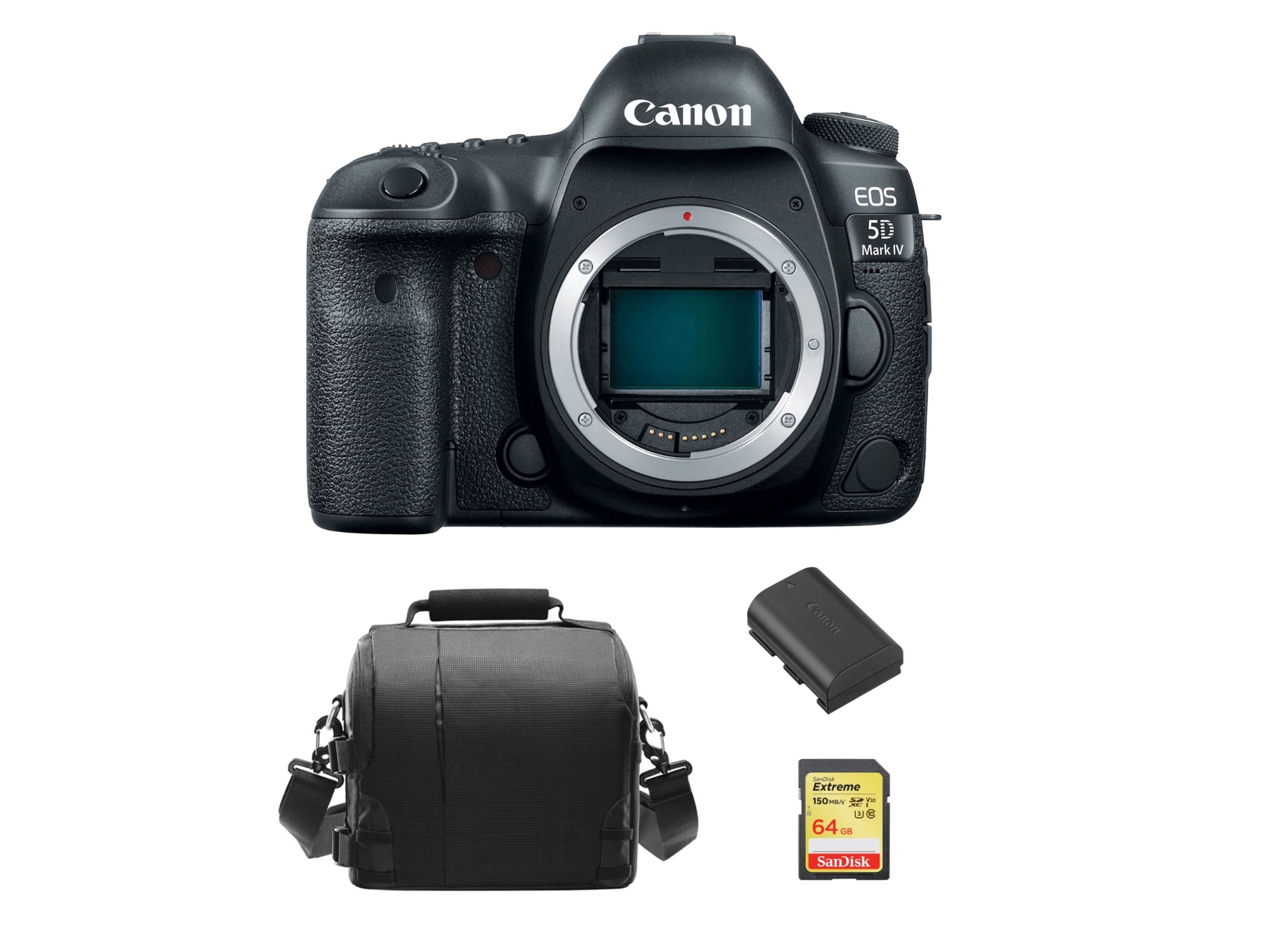 Kit Cámara Réflex CANON 5D IV + 64GB SD + Bolsa + LP-E6N
