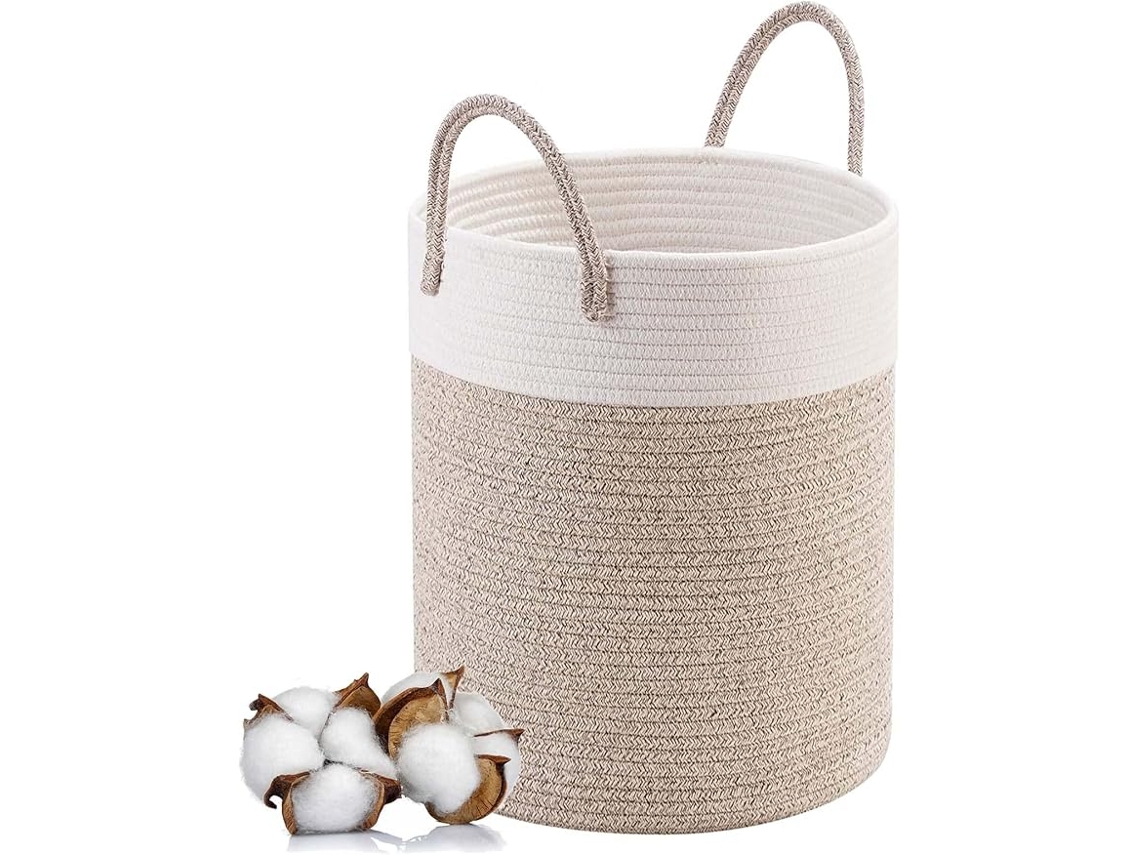 Cesta de lavandería independiente, cesta de lavandería plegable con asa extensible portátil para ropa y juguetes