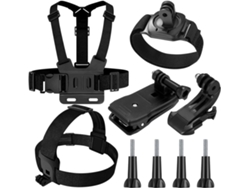 Kit 9em1 Accesorios Ajustables Con Soporte Pecho Cabeza Pulso Mochila Para Cámara Acción 5-9