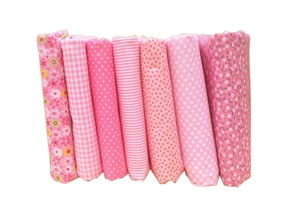 2026-7 Piezas/set De Tela De Algodón Para Costura Con Patrones Diferentes, Ideal Para Patchwork Y Manualidades Diy