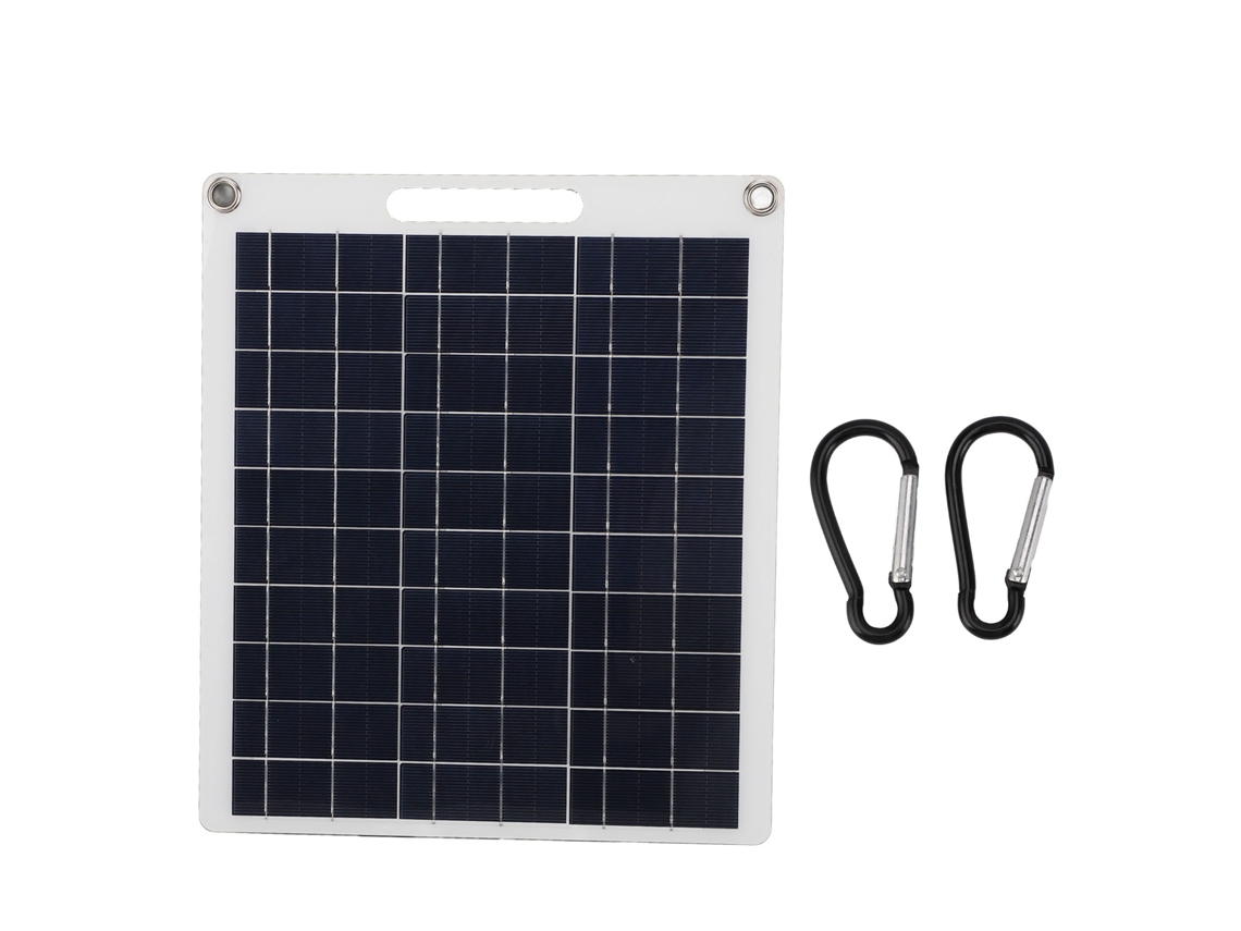 Panel solar de 30 W, 5 V, doble USB, módulo de célula solar de silicio monocristalino, impermeable, plegable, portátil, para viajes y camping.