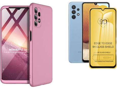 Carcasa + Protector + Popsocket PHONESHIELD Samsung A32 5G Rosa