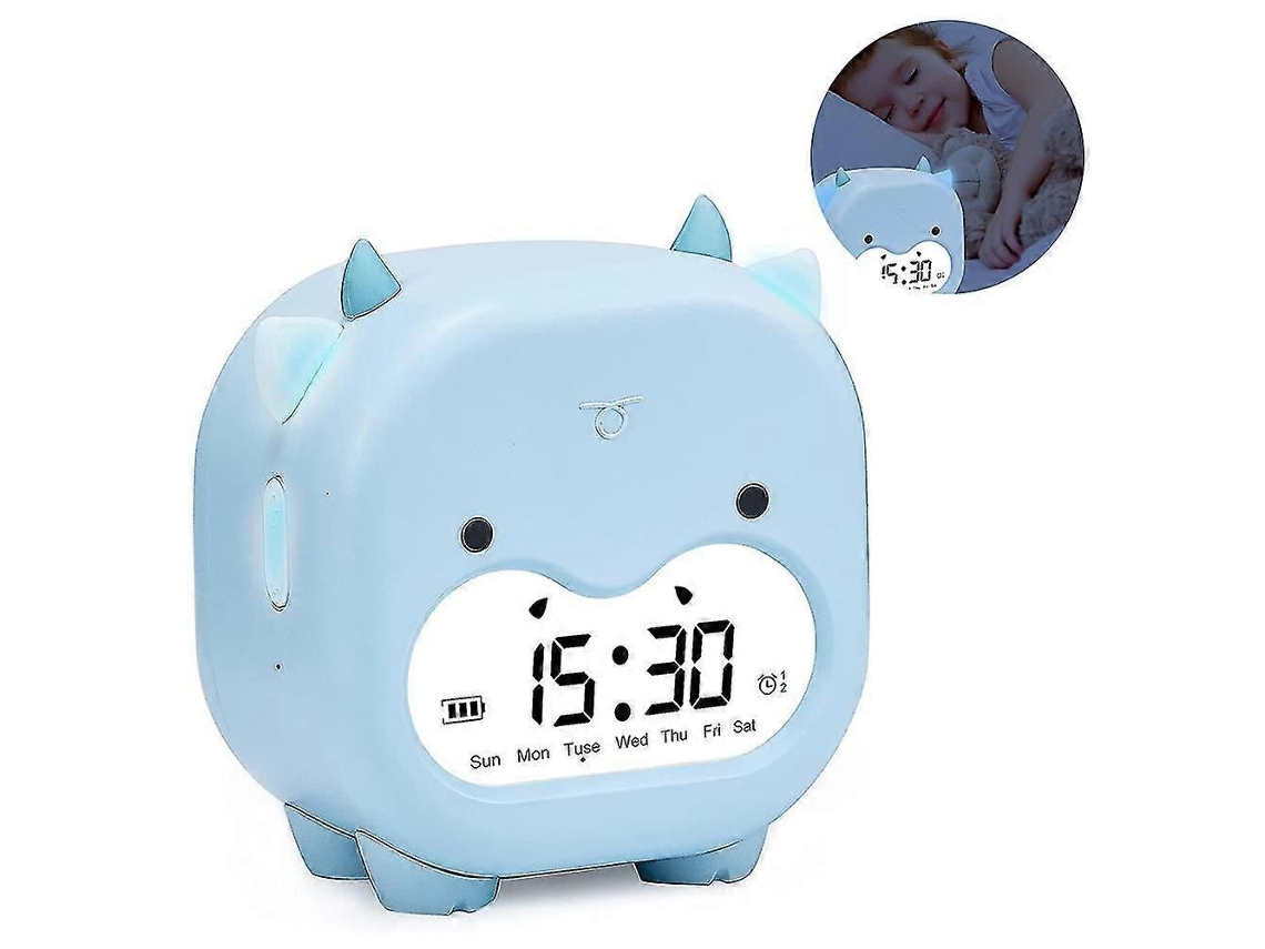 Sencillo reloj de mesilla de noche de metal GOKOCO, con fines educativos.