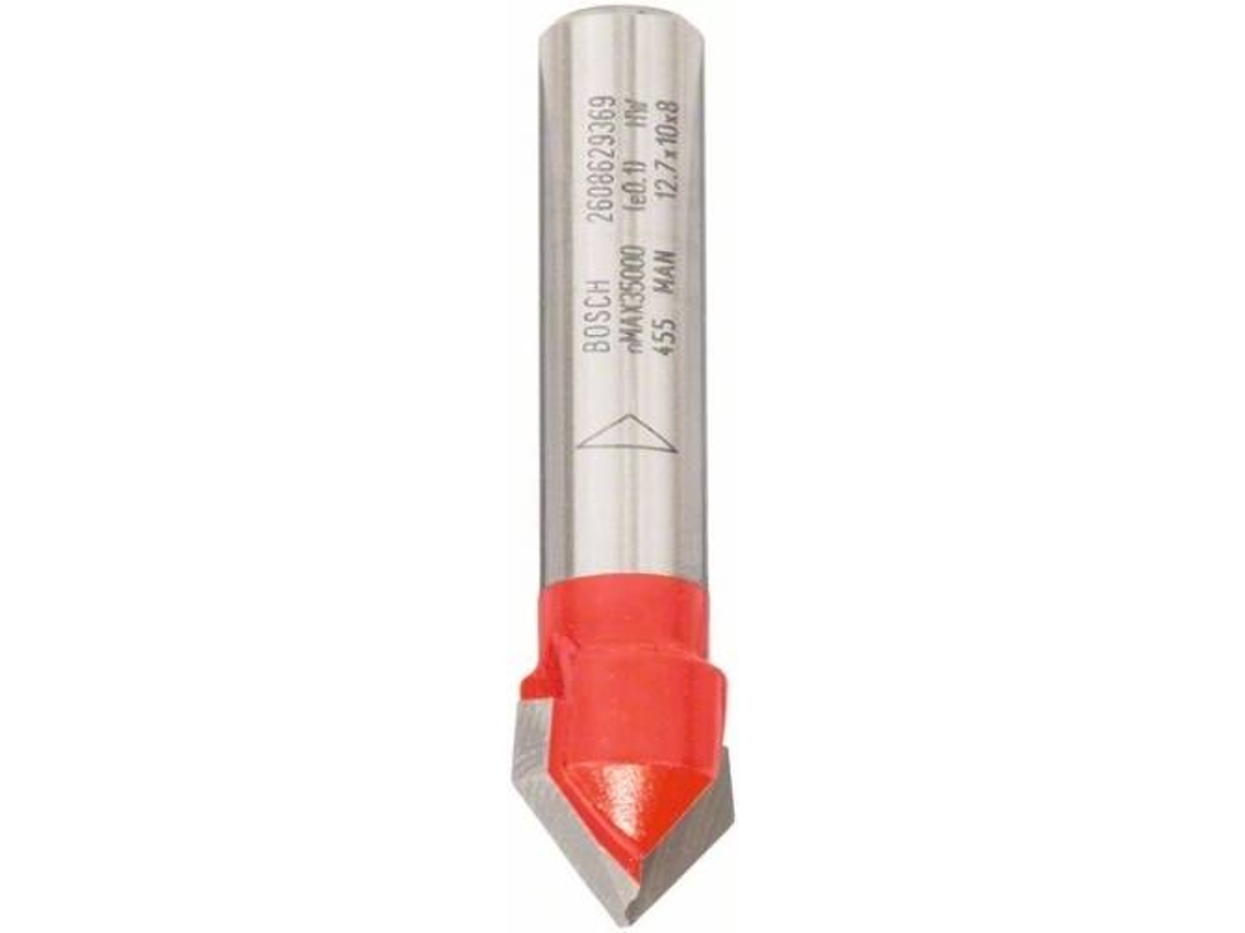 Fresa BOSCH de Ranurar en V Expert para Madera - 8 mm - D 12.7 mm - L 10 mm - G 44.5 mm - 90 °