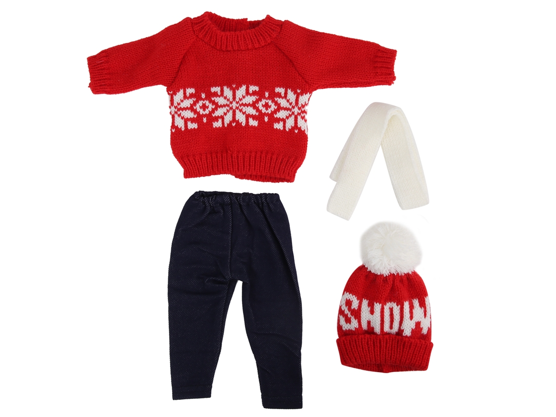 Ropa Para Muñecas: Sujetador, Pantalones, Sombrero, Bufanda, Navidad, Para Muñecas De 18 Pulgadas.