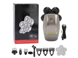 Kit De Afeitado Eléctrico 6 Cuchillas 6 En 1 Recargable Usb Resistente Al Agua Ipx6 Para Cuidado Capilar Multifuncional