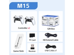 Conexión inalámbrica de 2,4 GHz para consolas de videojuegos y televisores vía HDMI para uso doméstico en alta definición. Paquete compacto de 16 GB con más de 20.000 juegos.