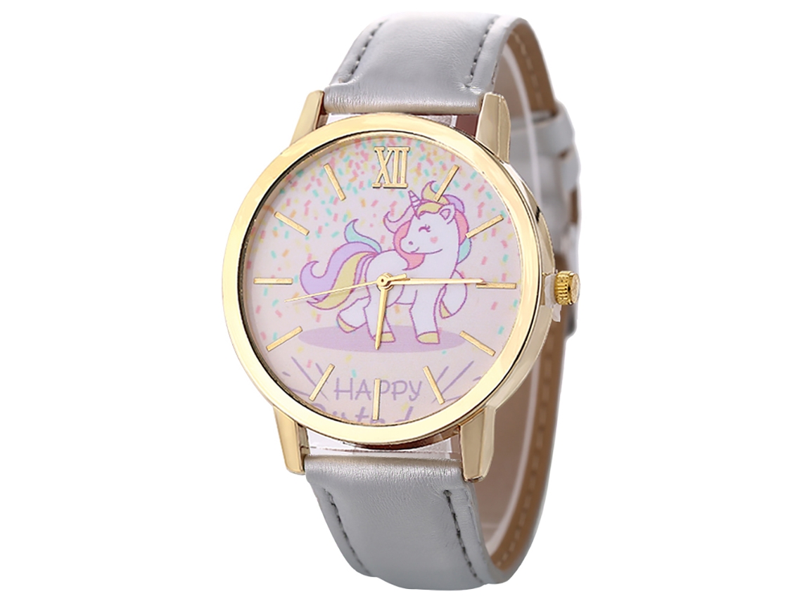Reloj Casual De Moda Zlf0571-f Hombre Mujer Cuarzo Correa De Cuero Gris