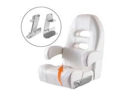 Bisagra para asiento de barco, construcción de aluminio, diseño antiaplastamiento, 11" x 2.2" x 2.5", peso de 2.25 lb, compatibilidad versátil con OEM.