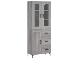Maison Exclusive - Aparador Alto Madera Contrachapada Gris Sonoma 69,5x34x180 Cm