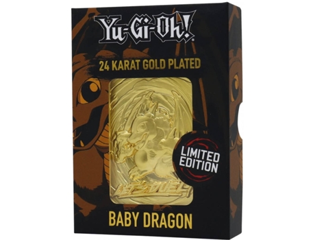 Juego de Cartas KONAMI YGO 24K Gold Baby Dragon (Edad Mínima: 6 Años -Nivel de Dificultad: Intermedio)
