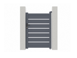 Puerta peatonal gris VOGEL 1m H.140cm
