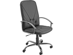 Silla de Escritorio Ejecutiva UNIST Dante Negro (Brazos Fijos - Símil Piel)